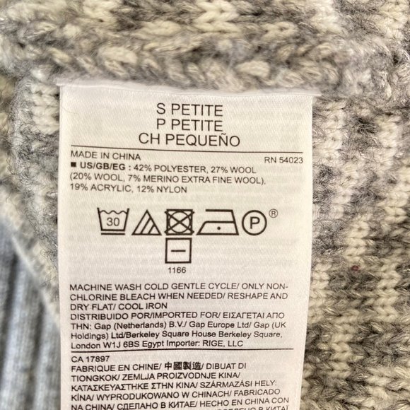 Banana Republic Soft Merino Wool Blend Heavy Knit Turtleneck Split Hem Sz SP - Picture 14 of 16